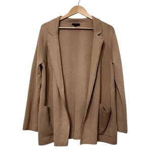 J. Crew Open Sweater Blazer Cardigan Merino Wool Oversize Neutral Tan Women’s M